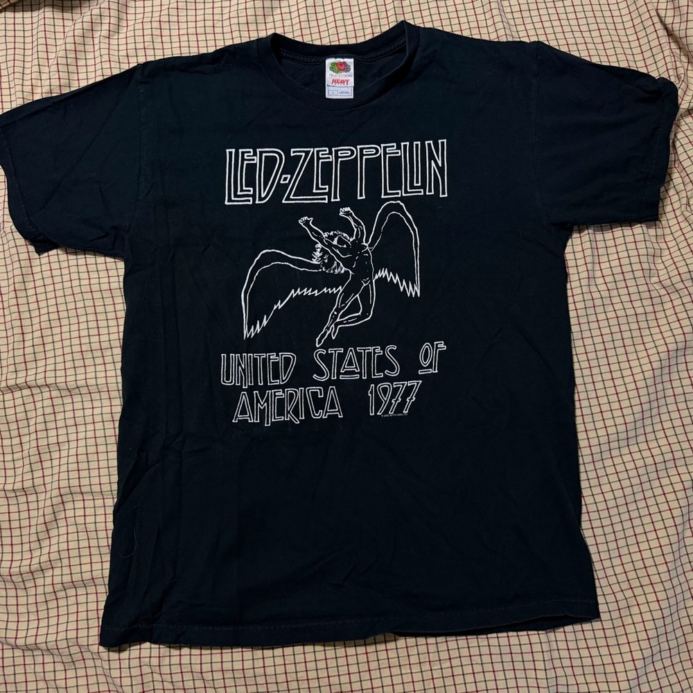 Led Zeppelin Black Graphic Band Tee